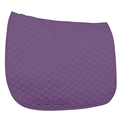 TuffRider Basic Pony Saddle Pad – Diamond Quilted, Flannel Lined, Breathable Schooling Pad for Horses - color: Purple