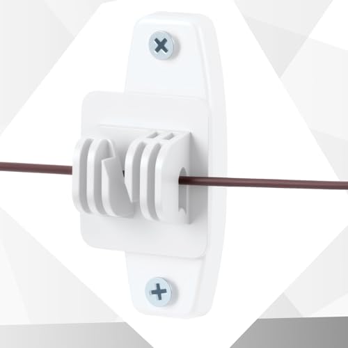 Pushglossy 100 Pcs Electric Wire Fence Insulators Wood Post Claw, White - color: White