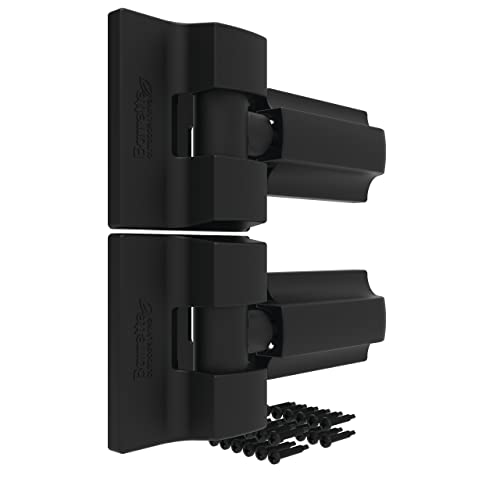 Barrette Outdoor Living Heavy-Duty Modern Wrap Hinge Kit, Black(2 Pack)