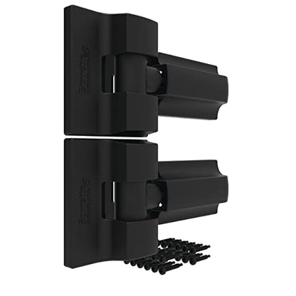 Barrette Outdoor Living Heavy-Duty Modern Wrap Hinge Kit, Black(2 Pack)