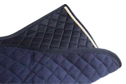 Horse Equine Contoured English Quilted Cotton All Purpose Saddle Pad 72TS37 - color: Black