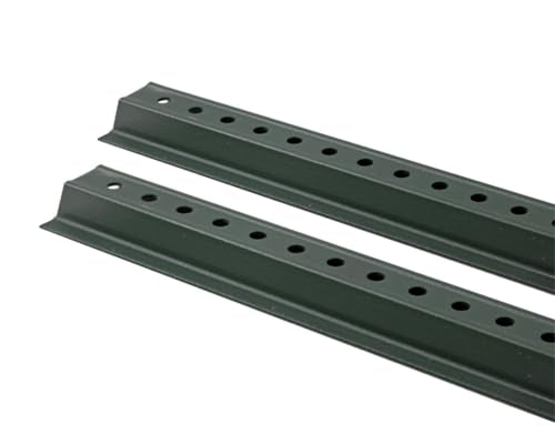 U-Channel Sign Post/Delineator Post, 6-Foot Green Painted, 1.12 lb/ft Steel, Pre-Drilled Holes (2 Pack)