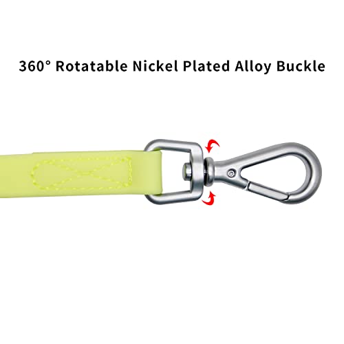 Waterproof Dog Training Leash 50FT 30FT 15FT 10FT 5FT Heavy Duty Recall Long Lead for Large Medium Small Dogs (15FT, Light Yellow) - color: Light Yellow, size: 15FT