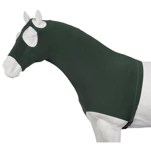Tough 1 Spandex Mane Stay Hood - color: Hunter Green, size: X-Large