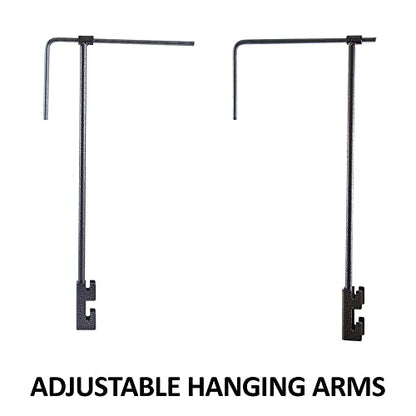 EASY-UP Pro Basket & Shelf Hanging Rack Portable | Adjustable Hanging Arms | Multiple Storage Options | Ideal for Horse Shows | 7-Year Warranty