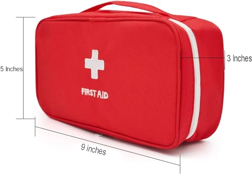 4Pcs Red Empty First Aid Bag Portable Medical Storage Bag