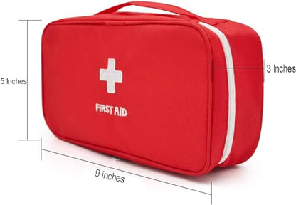 4Pcs Red Empty First Aid Bag Portable Medical Storage Bag