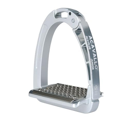 Acavallo Alupro Junior Stirrups, One Size, Black, Set of 2 - color: Aluminium