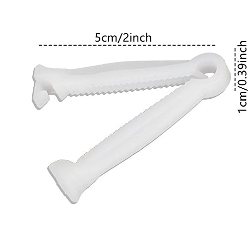 QWEQWE 100Pcs Disposable Umbilical Cord Clamp Birth Hemostatic Materials for Piglets Clamp for Cord for Animal Production, Home Birth Supplies kit,White whelping Box