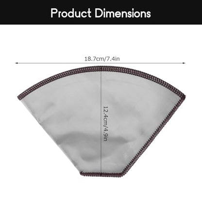Pour Over Coffee Filter 4-6 Cup Reusable Coffee Strainer Bag Foldable | Stainless Steel Cone Coffee Strainer Bag for Coffee Machine Milk Tea Residue