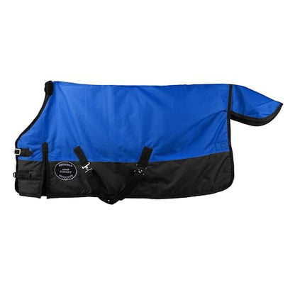 Showman Adjustable 48"-54" Pony/Yearling 1200 Denier Turnout Blanket - color: Blue