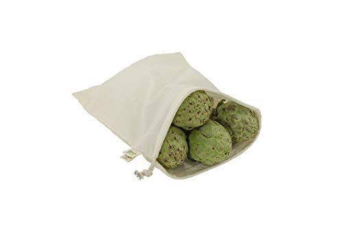 Simple Ecology Reusable Grocery Produce Shopping and Storage Bags, Organic Cotton Muslin, Medium 3 pack - size: Medium (10"x12") - 3 Pack