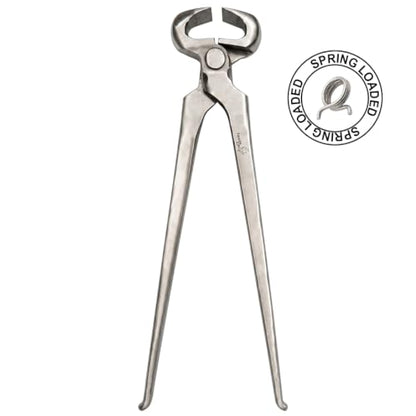 14-Inch Spring Loaded Hoof Nipper – Premium Vanadium Steel Farrier Tool with Dull Finish, Heavy-Duty Horse Hoof Trimming Nippers for Farriers, Blacksmiths, Equine Hoof Care, Horse Shoeing - size: 14 inch