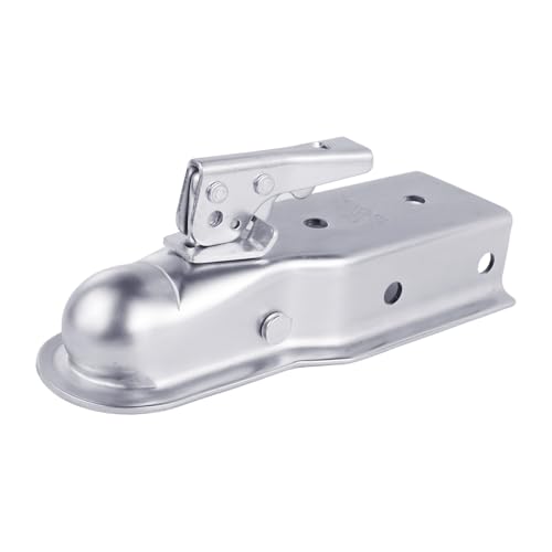 3500lb Straight Trailer Coupler for 2" Ball, 3" Channel | Designed for 3" channel widths and 2" balls. Zinc-plated steel capacity for heavy-duty towing needs. - size: 2" Ball 3" Channel 3,500 lbs