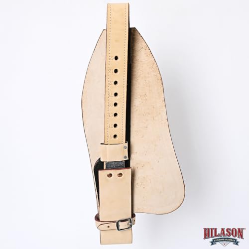 HILASON Leather Saddle Replacement Fender Pair with Hobble Straps, Genuine Skirting Leather Stirrup Leathers, 2 Inch Wide - color: Tan