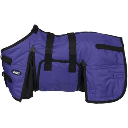 Tough1 600D Miniature Stable Blanket with Belly Wrap - color: Purple, size: 36"