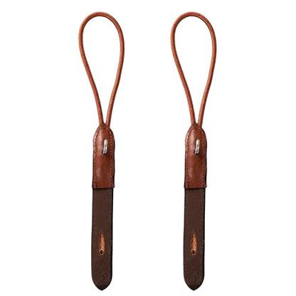 Exion Rope Pelham Bit Converters for English Horse Bridle – Premium Vegetable Tanned Leather Roundings – Single Rein Conversion for Eventing & Jumping – Stainless Steel Hardware – One Pair - color: Oak Brown