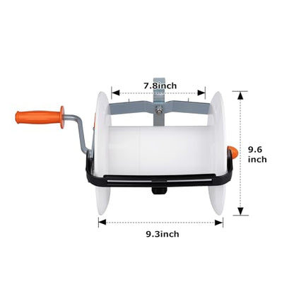 Extended 3:1 Geared Electric Fencing Reel, Electric Fence Wire Reel - size: extended electric fence reel