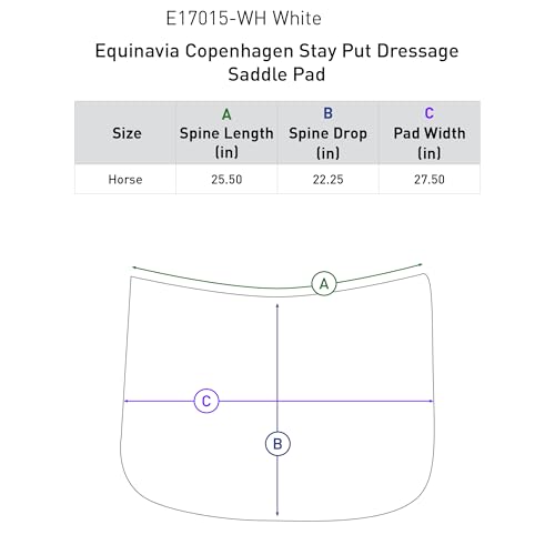 Equinavia Copenhagen Stay Put Dressage Saddle Pad - color: White, size: Horse