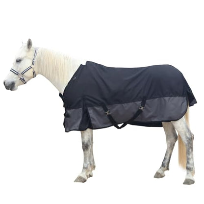 1200D Horse Blanket, 0g No-Fill Waterproof Turnout Rain Sheet | 1200D Ripstop Outer, Waterproof Breathable Shell, Anti-Rub Lining, 0g No-Fill, Keep Dry in Mud & Wet Weather, Large Tail Flap - color: Black Grey, size: 72"