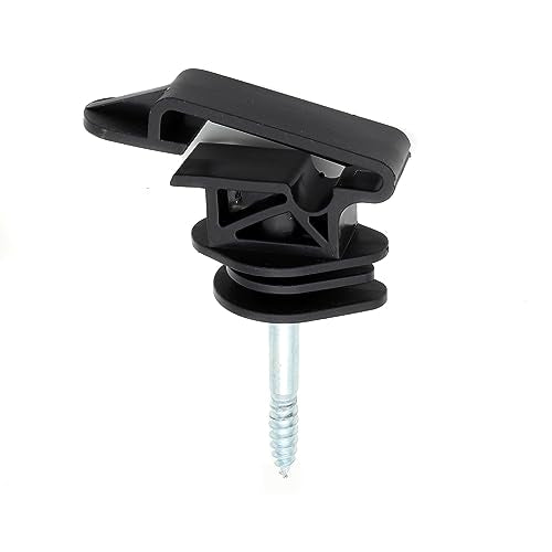 50 Pcs Electric Fence Screw-in Tape Insulators, Black