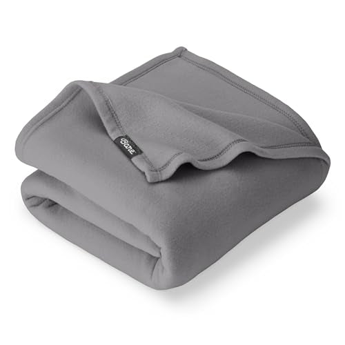Bare Home Polar Fleece Blanket (Throw, Grey) - color: 05 - Grey, size: Throw