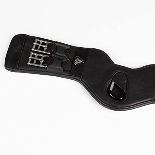 Shires Lusso Dressage Girth - color: Black, size: 24"