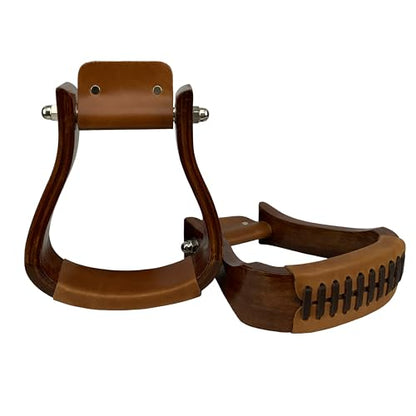 Showman Dark Finish Wooden Stirrups