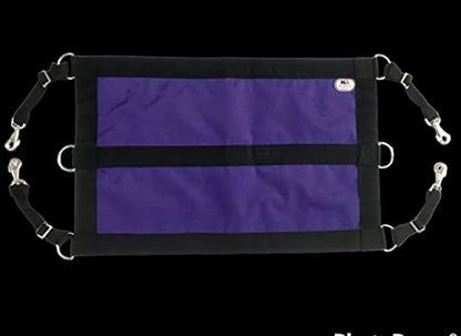 Majestic Ally 1200D 29"x19" Horse Stall Guard with Replaceable and Adjustable Length Straps and Replaceable Hardware (Purple Black) - color: Purple black