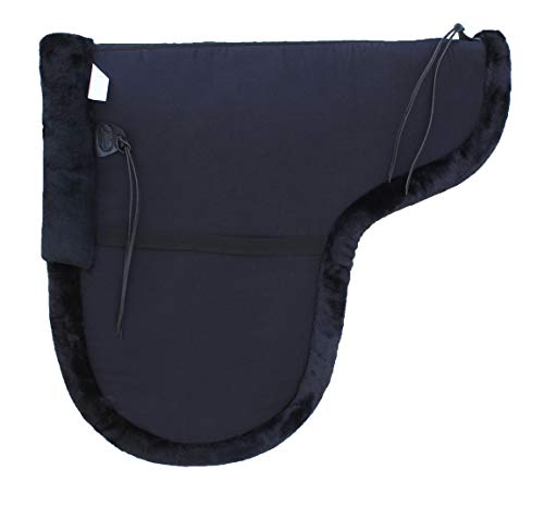 CHALLENGER Australian Horse Wool Felt Premium Shaped Trail Rider Comfort Pad Black 109SP565 - color: Black