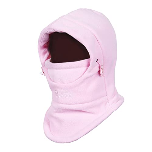 TRIWONDER Kids Winter Hats Balaclava Ski Mask for Boys Girls Toddlers Windproof Adjustable Cold Weather Face Mask Neck Warmer - color: Pink