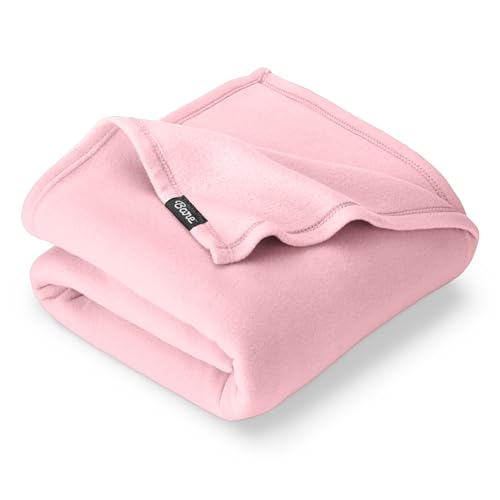 Bare Home Polar Fleece Blanket - Throw - Light Pink - Warm & Cozy - Premium Fleece for Bed, Sofa, Camping, Travel and Cold Nights - Lightweight Blanket (Throw, Light Pink) - color: 13 - Light Pink, size: Throw
