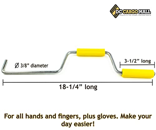 DC Cargo Mall Winch Strap Winder Easy Speedy Hand Roller for Winding Up Winch Straps, 18" Roll Up Bar for Flatbed Trailer Winches. - size: 1-pack, style: Winch Strap Winder