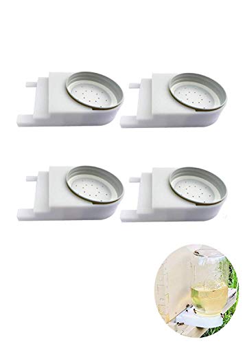 Bee Feeder-Easy to Install Honey Feeder,Water and Sugar Syrup Entrance or Top Dispenser-Beekeeper Tools,(4 Pack)