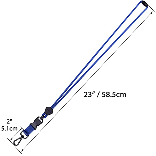 Wisdompro 23 inch Round Cord Lanyard with Safety Breakaway Buckle - color: Blue