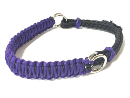 Side Pull Hackamore bitless Bridle Attachment Purple with Your Choice of Black or Brown Chinstrap