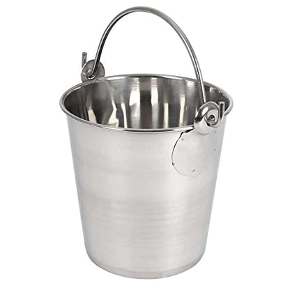 Lindy's 2-Quart Stainless Steel Bucket, Durable Seamless Bucket for Many Home Tasks, Carry Water or Milk, Fill with Food, Use as a Flower Pot, Cleaning Bucket, Table Centerpiece and Much More - size: 2 quarts