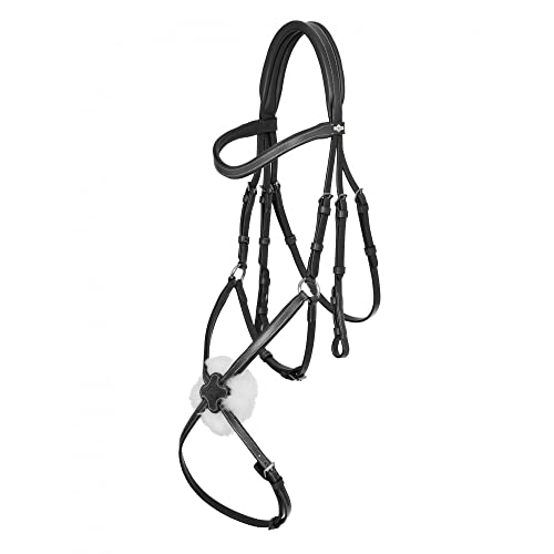LeMieux Arika Grackle Bridle - color: Black/Silver, size: Pony