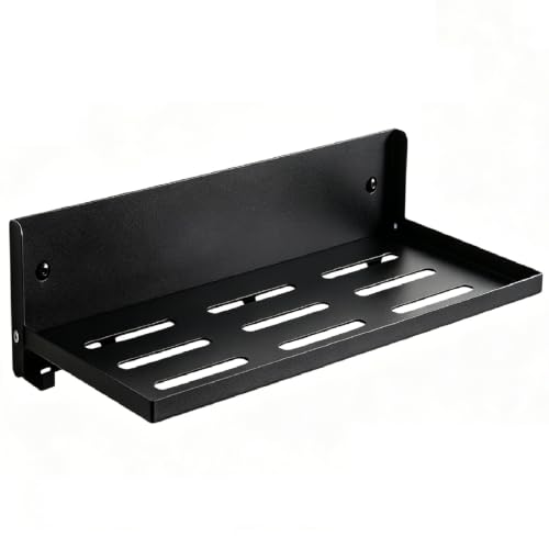 Small Folding Metal Shelf with Hooks, Fold-up Wall Shelf, 6 Hooks
