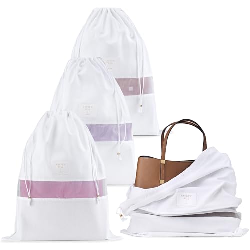 Hayden Hill Luxury Organic Cotton Dust Bags for Handbags Large 3 Pack - size: Large (19" W × 23" H)