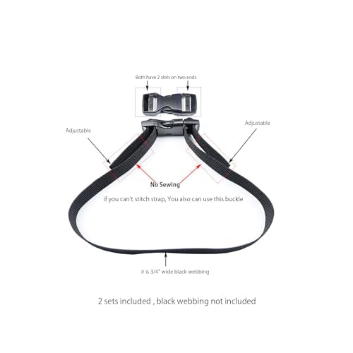 Quick Side Release Buckle, Heavy Duty Plastic Snap Buckle Clip Clasp Fasteners for Backpack Strap - style: 3/4 Inch - 2 Pieces