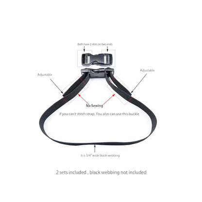 Quick Side Release Buckle, Heavy Duty Plastic Snap Buckle Clip Clasp Fasteners for Backpack Strap - style: 3/4 Inch - 2 Pieces