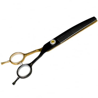 7" Curved Thinner Dog Scissor, Curved Fluffer Scissors, 42 Teeth - size: Curved Fluffer