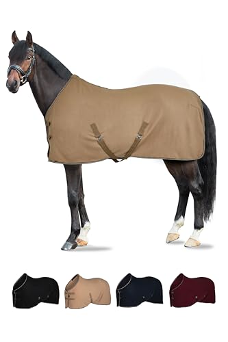 HORZE Kiel Fleece Cooler - Tan - 78 in - color: Tan, size: 78 in