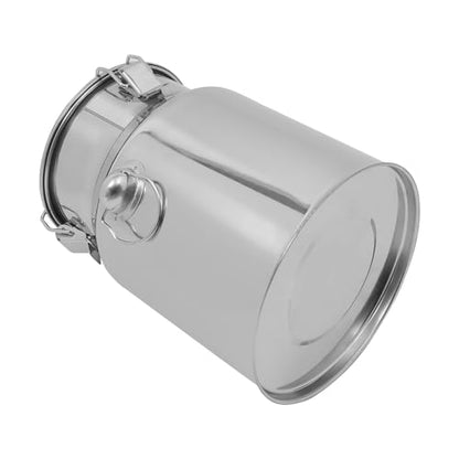 5L Stainless Steel Milk Can, Heavy Duty Food Storage & Transport Container for Dairy, Wine, Grains, Ideal for Home, Farm & Commercial Use, Without the Faucet - size: 5