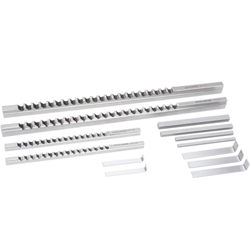 Accusize Industrial Tools No.70 Metric Hss Keyway Broach Set, 4 mm, 5 mm, 6 mm and 8 mm Keyway Size, Style B and C, 5100-0070