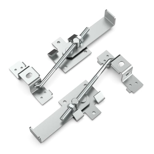 Barn Door Jamb Latch with 7" Hook Outdoor Sliding Door Lock Latches, 2 Pack - size: 2 Pack