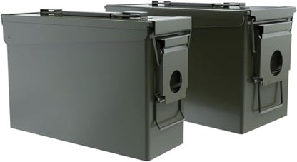 HARDROCK Metal Ammo Can, Ammo Box - color: Blackish green, size: 30cal+50cal