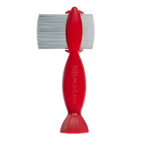RIDvantage Lice Comb, Stainless Steel Nit & Egg Remover for All Hair | Micro-grooved fine teeth catch tiny nits and eggs; works on wet or dry hair, pairs with any lice treatment - style: Lice Comb