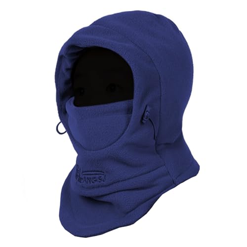TRIWONDER Kids Winter Hats Balaclava Ski Mask for Boys Girls Toddlers Windproof Adjustable Cold Weather Face Mask Neck Warmer - color: Navy Blue